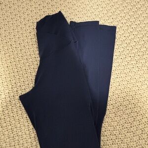 Aerie Navy Cross-Over Leggings
